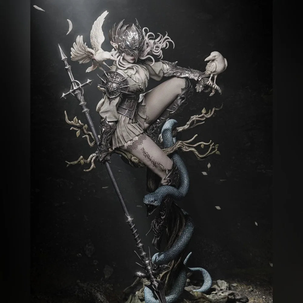 Dark Fantasy Crow Queen, Resin Model Figure Kit, Fantasy Theme, Unassembled and Unpainted
