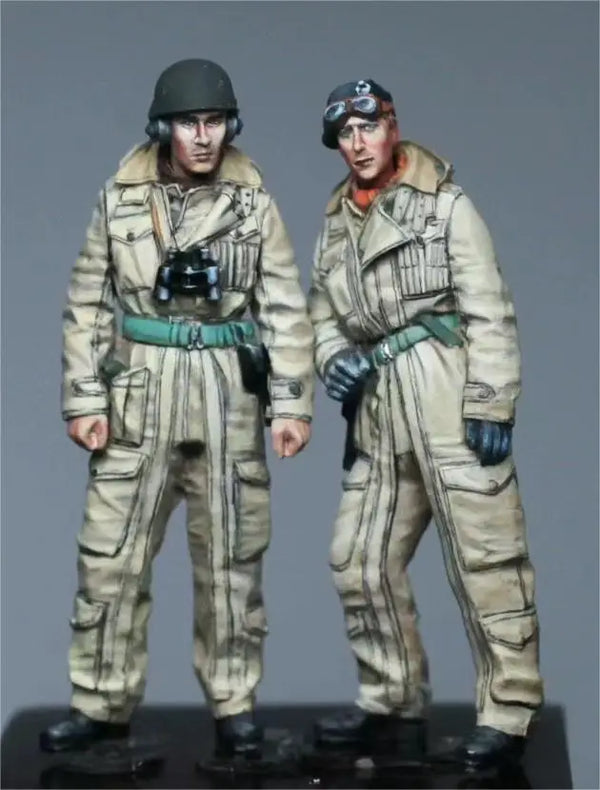 1/35 WWII British Infantry Desert Camouflage, 2 Figures, Resin Model Figure Kit, Unassembled and Unpainted