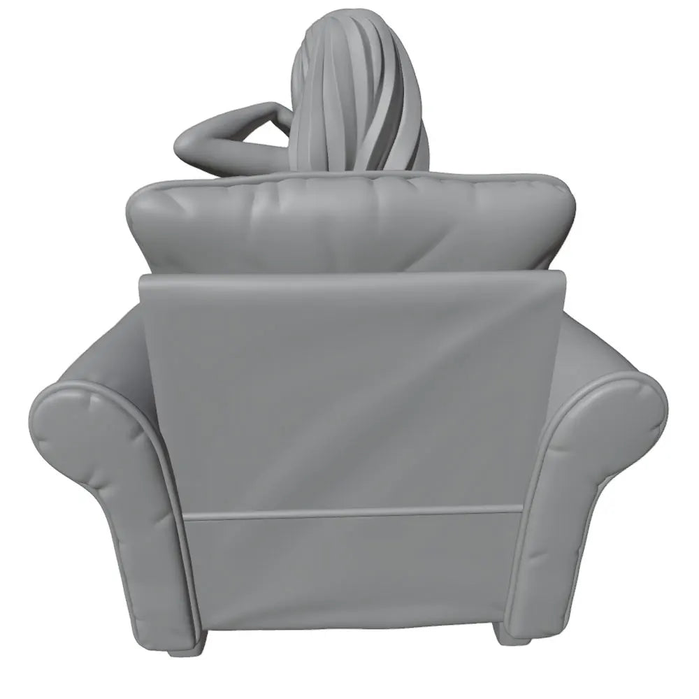 1/24 Pin-up on Chair, Resin Model Figure Kit, Unassembled and Unpainted