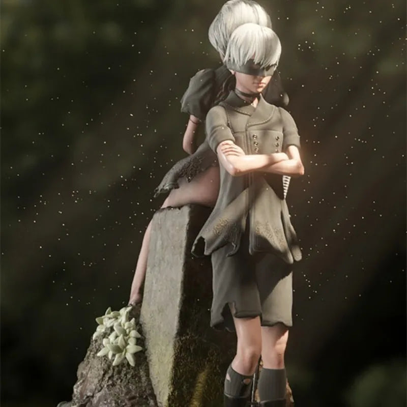 1/24 Silver-Haired Fae with Flower Wreath, Resin Model Figure Kit, Fantasy Theme, Unassembled and Unpainted