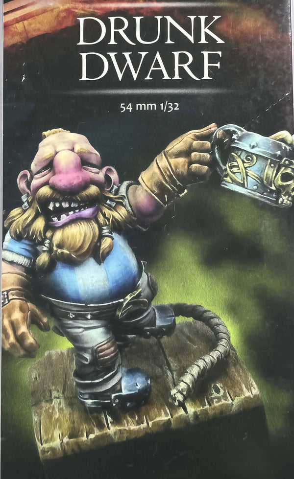 54mm Dwarf with Beer Mug, Resin Model Figure Kit, Fantasy Theme, Unassembled and Unpainted