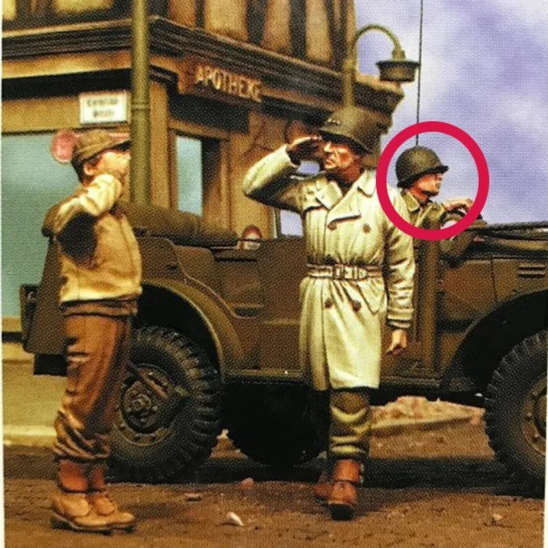 1/35 WWI US Army Officers & Soldiers, 3 Figures, Resin Model Figure Kit, Unassembled and Unpainted