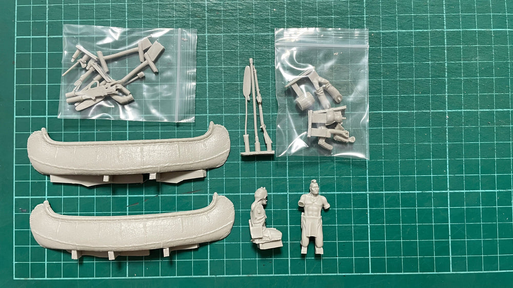 1/32 Medieval Viking Longship, 3 Figures, Resin Model Ship Kit, Unassembled and Unpainted