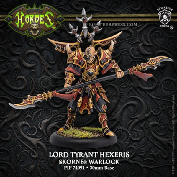 30mm Skorne Tyrant Hexeris, Resin Model Figure Kit, Fantasy Theme, Unassembled and Unpainted