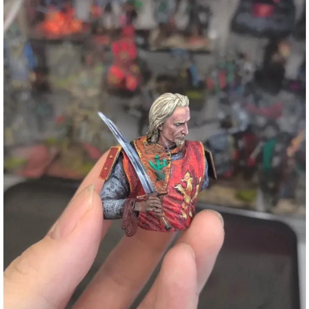 1/16 Medieval Richard I Lionheart, Resin Model Bust Kit, Unassembled and Unpainted