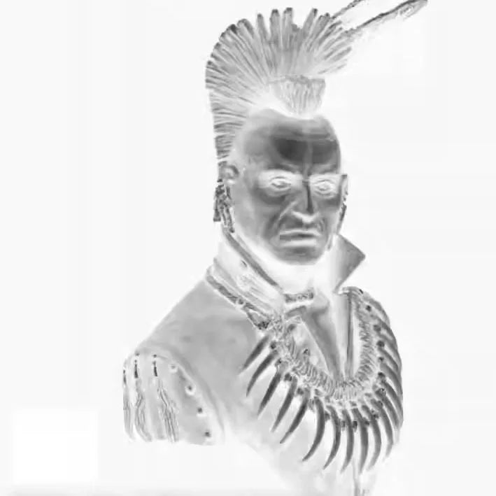 1/10 American Civil War Pawnee Scout, Resin Model Bust Kit, Unassembled and Unpainted