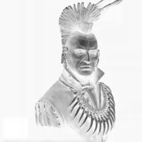 1/10 American Civil War Pawnee Scout, Resin Model Bust Kit, Unassembled and Unpainted