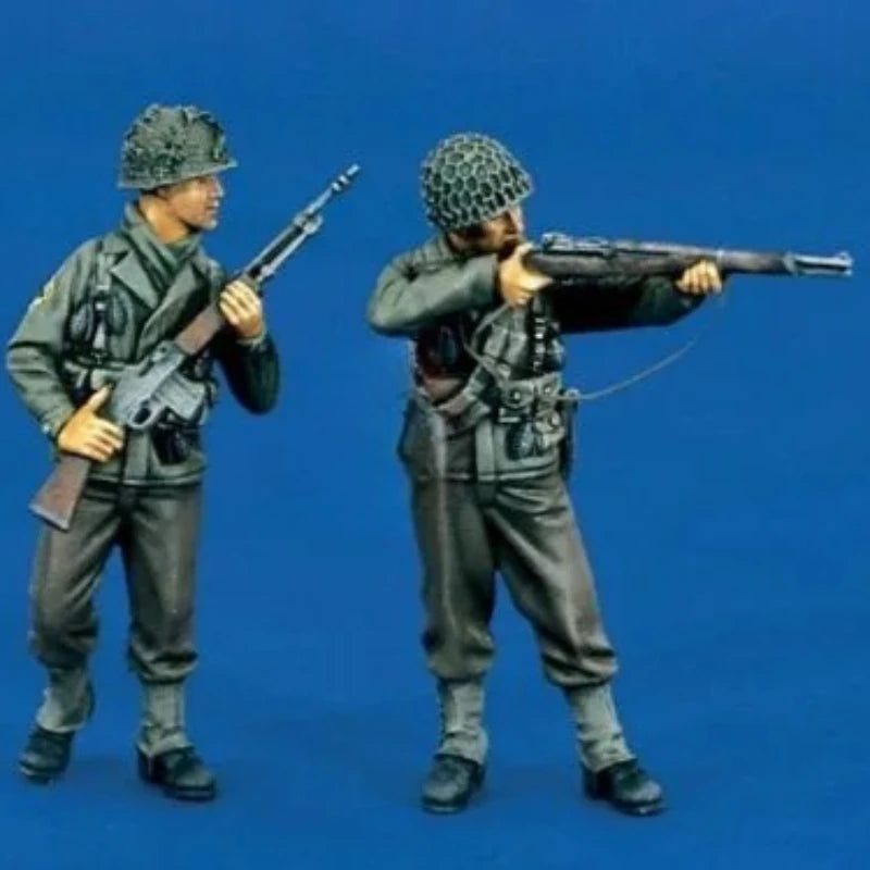 1/35 WWII American Infantry Squad, 4 Figures, Resin Model Figure Kit, Unassembled and Unpainted