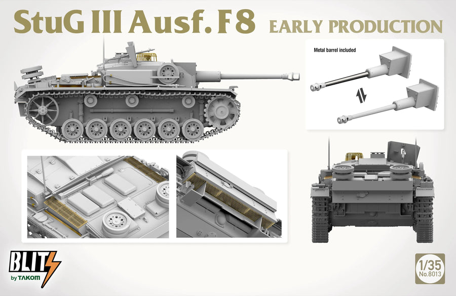 WWII German StuG III Ausf. F/8 with Crew 1/35 Resin Vehicle Kit - resin model view 4