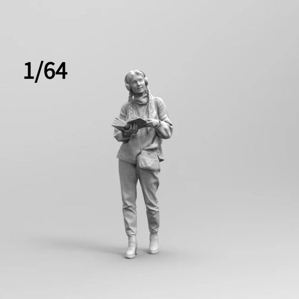 1/64 Modern Student, Resin Model Figure Kit, Unassembled and Unpainted
