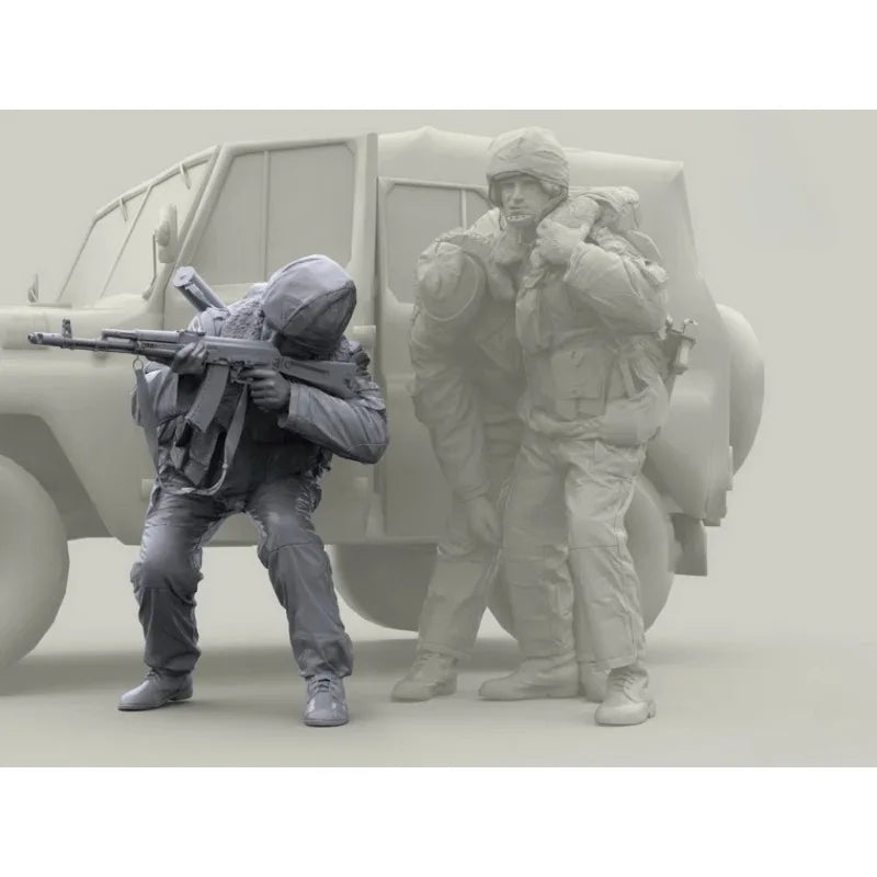 1/35 Modern Russian Tactical Soldier Firing Position, Resin Model Figure Kit, Unassembled and Unpainted