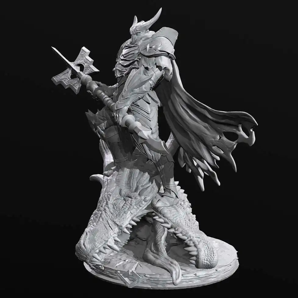 75mm Dragon-Slaying Knight, Resin Model Figure Kit, Fantasy Theme, Unassembled and Unpainted