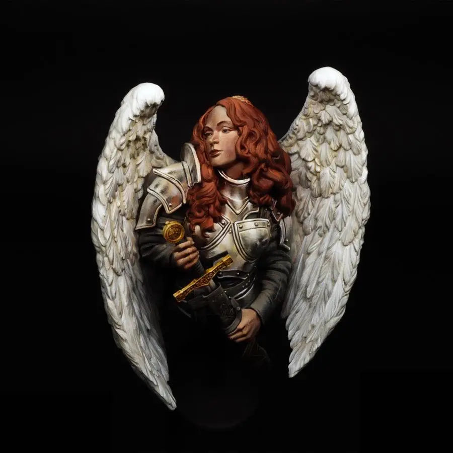 1/10 Angelic Warrior, Resin Model Bust Kit, Fantasy Theme, Unassembled and Unpainted