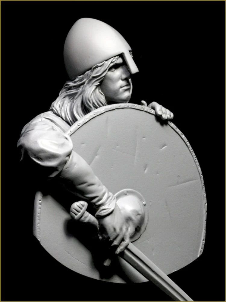 1/10 Ancient Northman Warrior, Resin Model Bust Kit, Unassembled and Unpainted