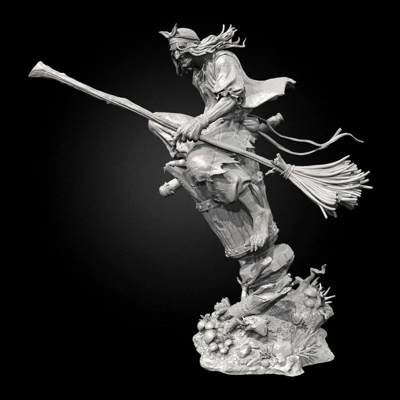 65mm Witch, Resin Model Figure Kit, Fantasy Theme, Unassembled and Unpainted