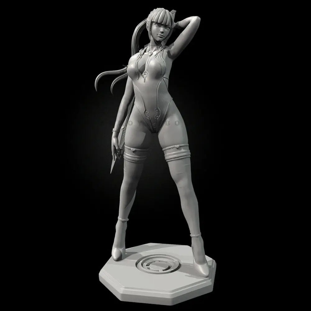 38mm Female Warrior Knight, Resin Model Figure Kit, Anime Theme, Unassembled and Unpainted