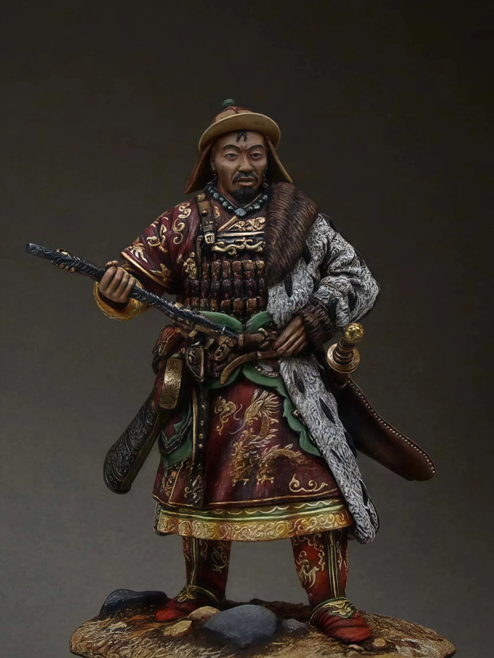 1/35 Medieval Mongolian Warrior, Resin Model Figure Kit, Unassembled and Unpainted