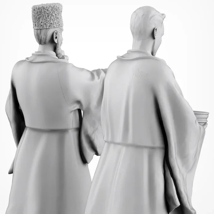1/35 Russian Orthodox Priests, 2 Figures, Resin Model Figure Kit, Mythology Theme, Unassembled and Unpainted