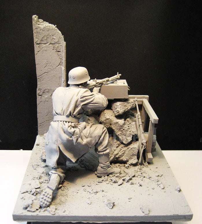 1/16 WWI Trench Fortification, 3 Figures, Resin Model Diorama Kit, Unassembled and Unpainted