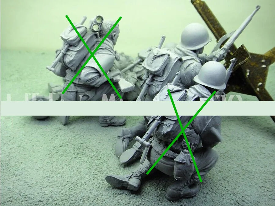 1/16 WWII German Rifleman Prone Firing Position, Resin Model Figure Kit, Unassembled and Unpainted