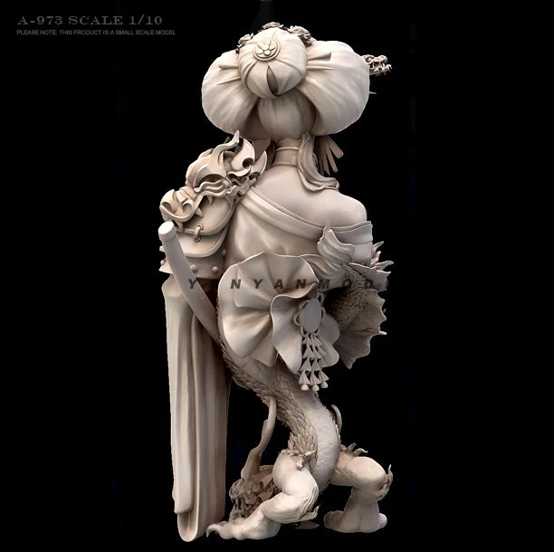 1/10 Ornate Female Fantasy, Resin Model Bust Kit, Fantasy Theme, Unassembled and Unpainted