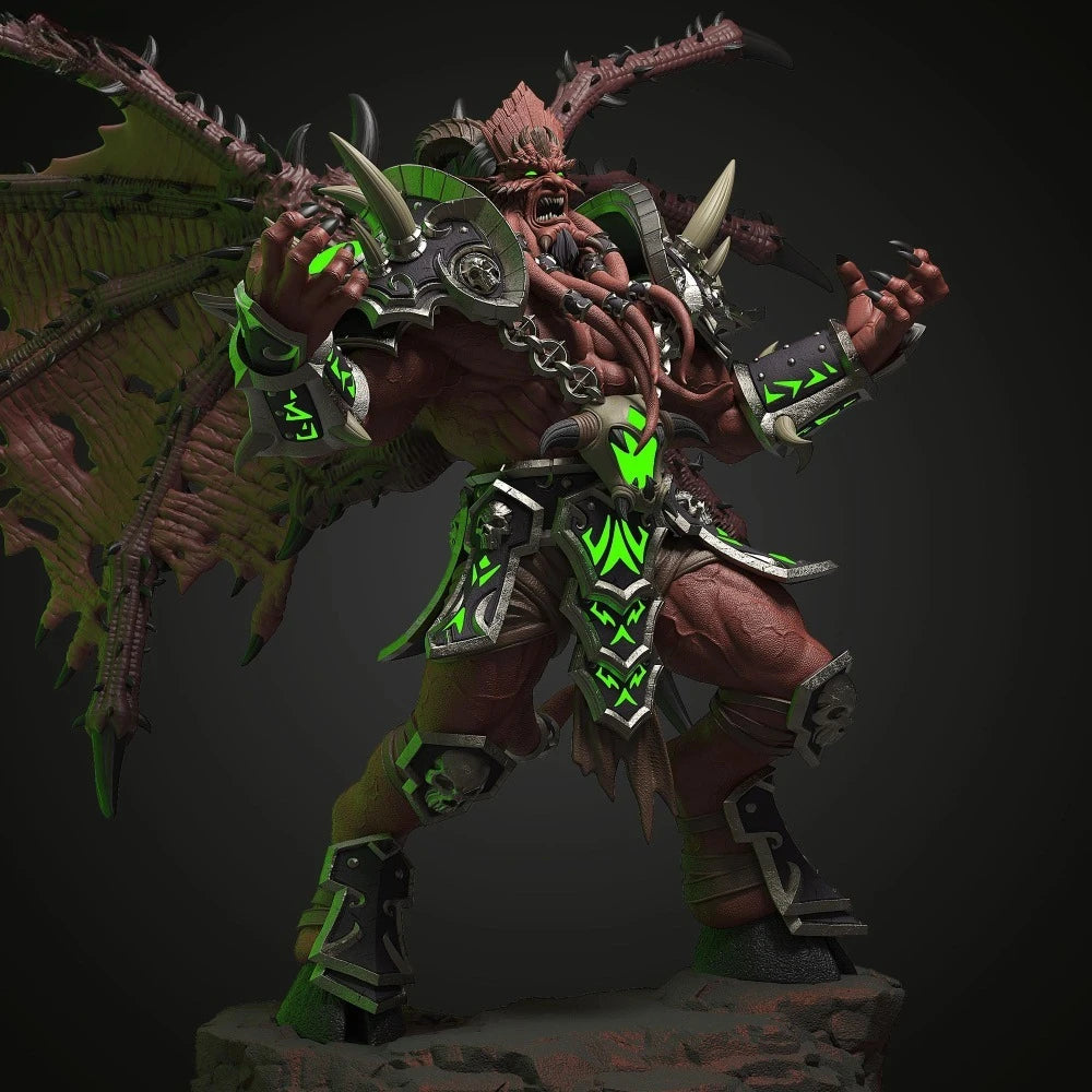 Grimdark Demon Warriors, 2 Figures, Resin Model Figure Kit, Fantasy Theme, Unassembled and Unpainted