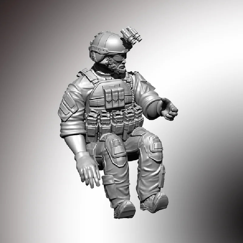 1/35 Modern 1/35 US Assault Team, 3 Figures, Resin Model Figure Kit, Unassembled and Unpainted