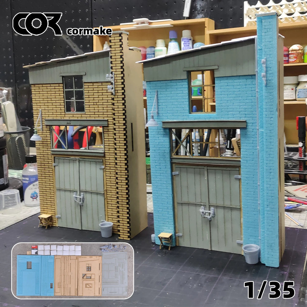 1/35 Industrial Warehouse Complex, Resin Model Diorama Kit, Historical Theme, Unassembled and Unpainted