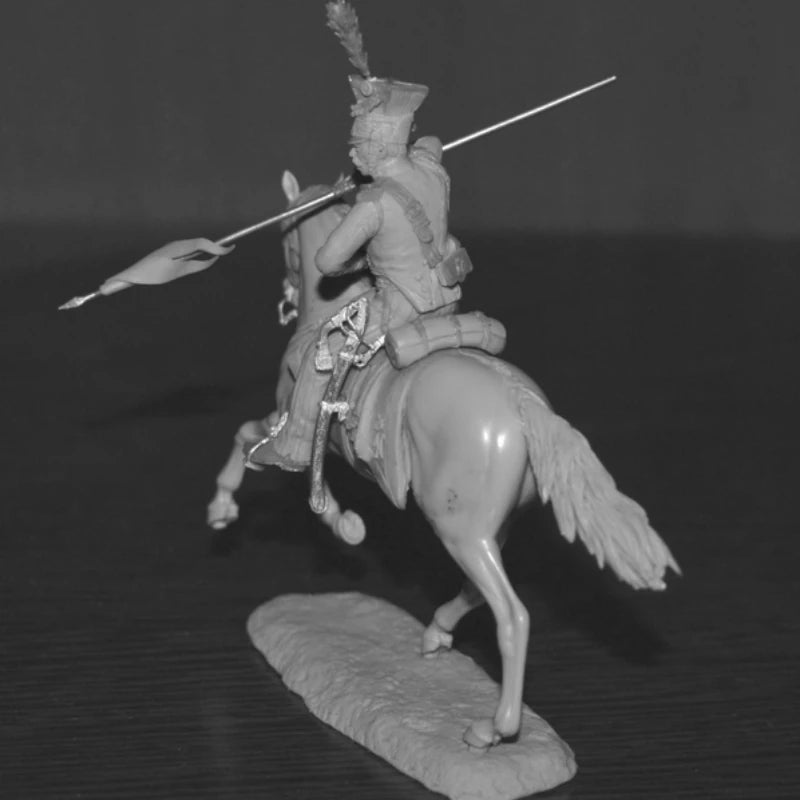 1/32 Napoleonic Cavalry Guards with Lances, 2 Figures, Resin Model Figure Kit, Unassembled and Unpainted
