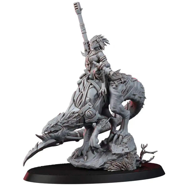 140mm Dragon Rider on Wyvern, Resin Model Figure Kit, Fantasy Theme, Unassembled and Unpainted