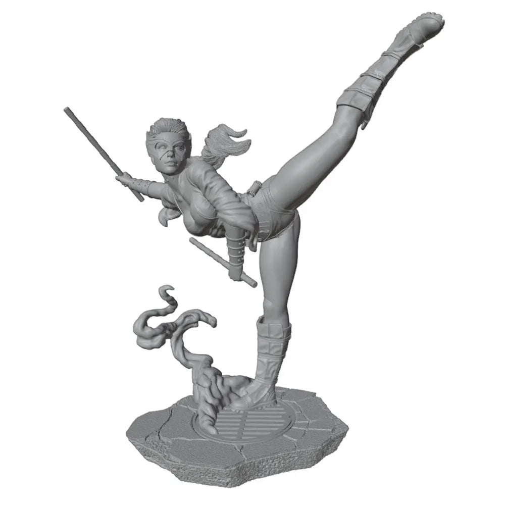1/24 Warrior with Curved Scimitars and Serpent Armor, Resin Model Figure Kit, Fantasy Theme, Unassembled and Unpainted