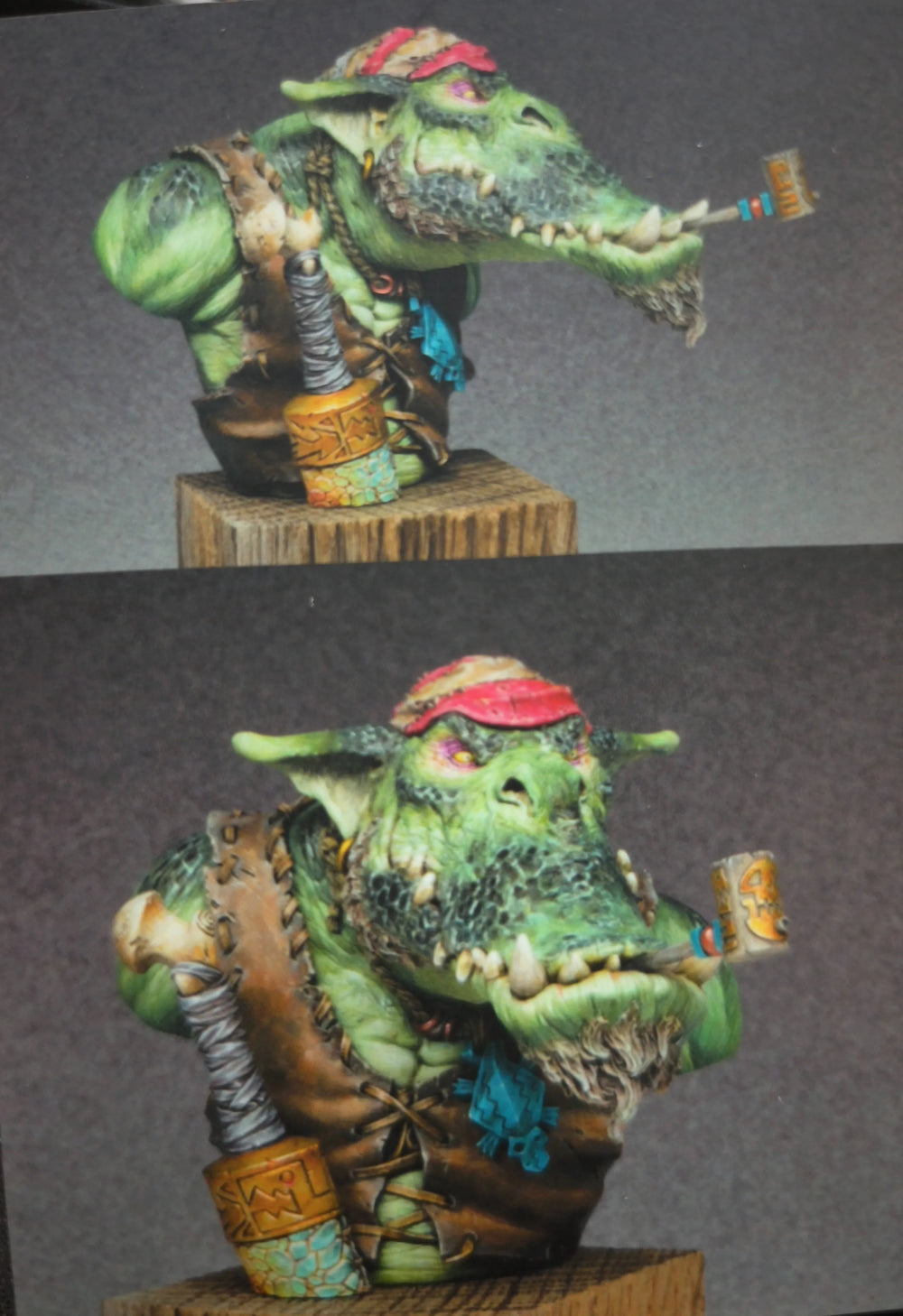 60mm Orc Warrior, Resin Model Bust Kit, Fantasy Theme, Unassembled and Unpainted