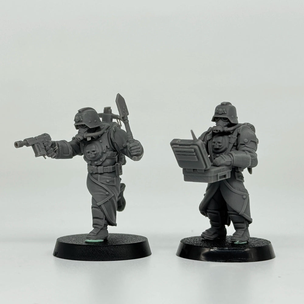 Grim Guard Bombardier Squad, 25 Figures, Resin Model Figure Kit, Sci-Fi Theme, Unassembled and Unpainted