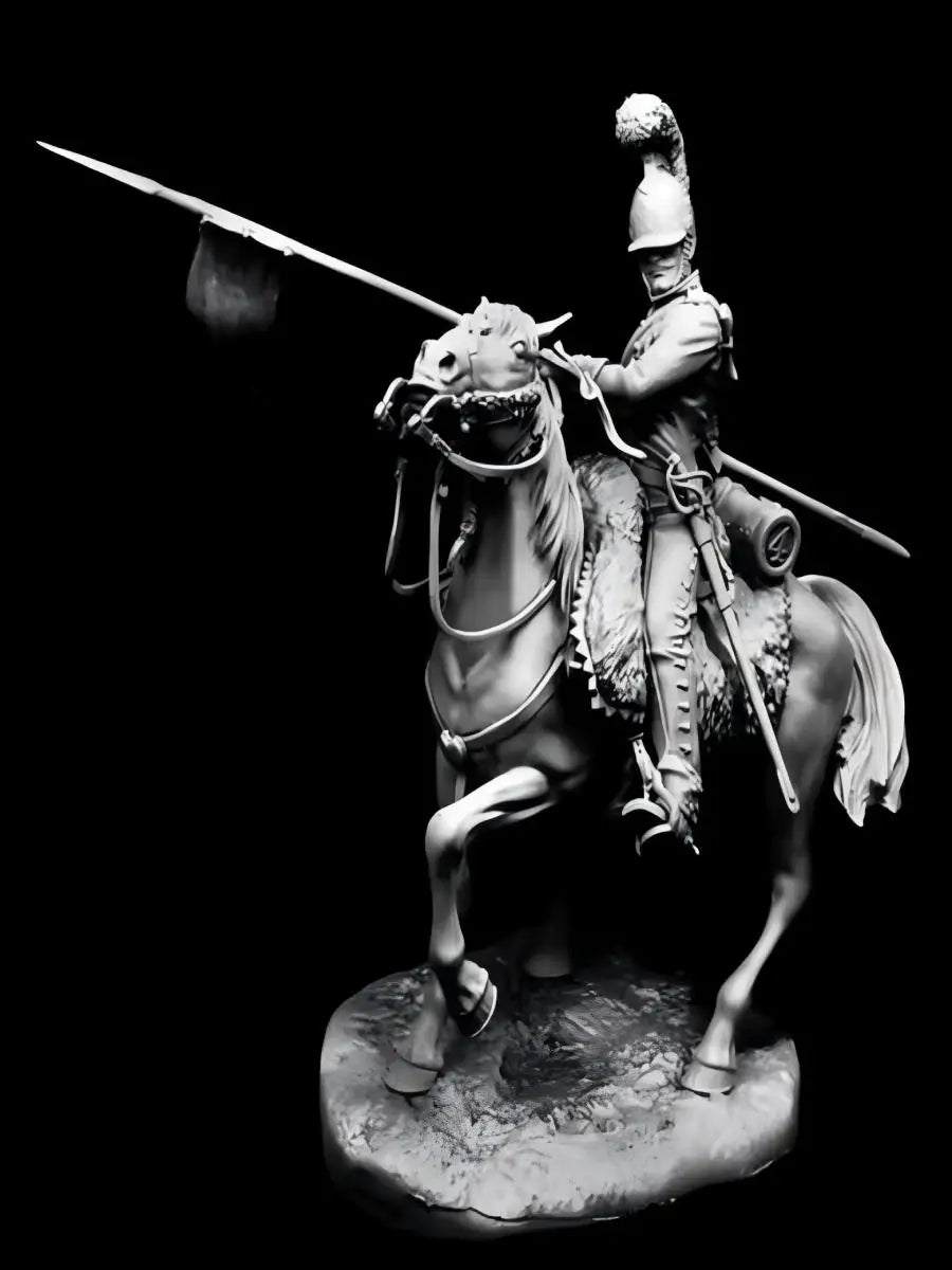 1/24 Mounted Cavalry Warriors, 2 Figures, Resin Model Figure Kit, Fantasy Theme, Unassembled and Unpainted