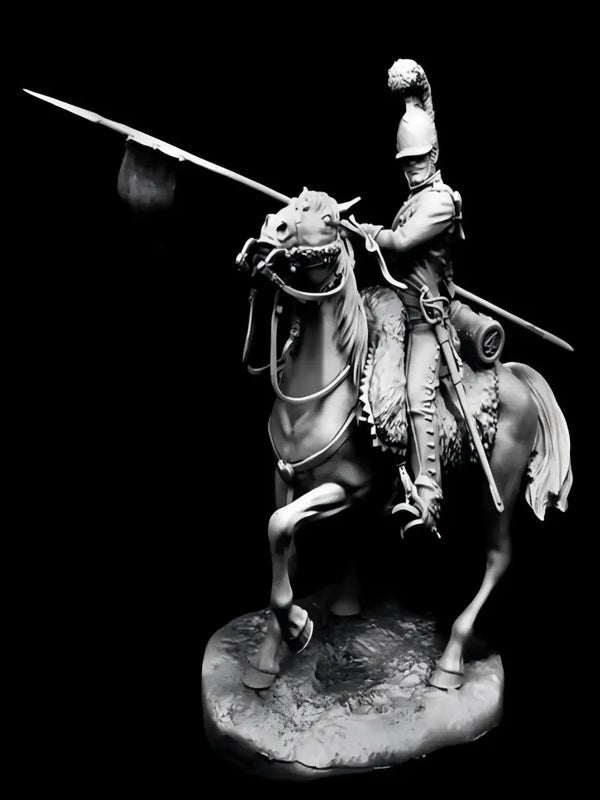 1/24 Mounted Cavalry Warriors, 2 Figures, Resin Model Figure Kit, Fantasy Theme, Unassembled and Unpainted