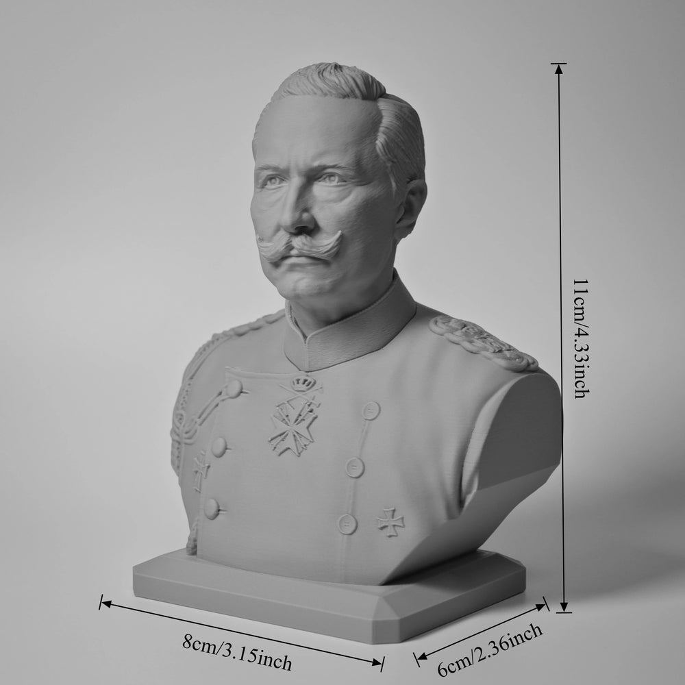 1/12 WWI German Empire Officer, Resin Model Bust Kit, Unassembled and Unpainted