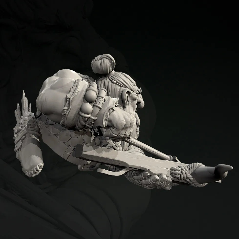 75mm Dwarf Warrior, Resin Model Bust Kit, Fantasy Theme, Unassembled and Unpainted