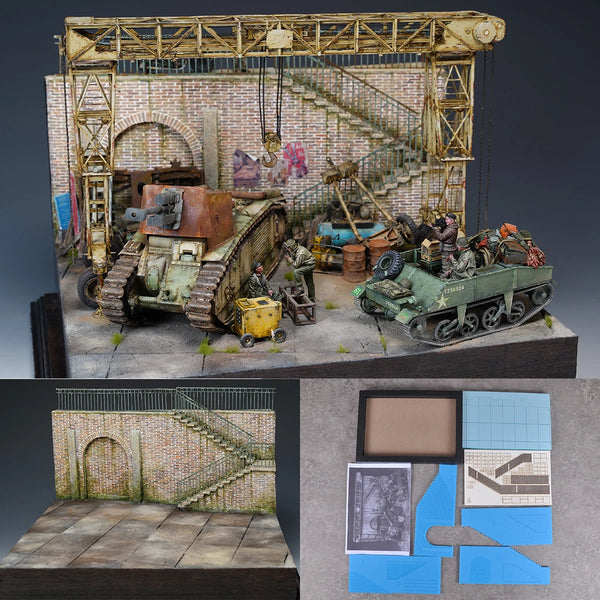 1/35 WWII Fortified Bunker, Resin Model Terrain Kit, Unpainted