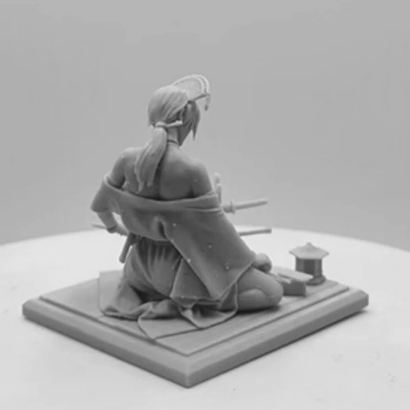 1/24 Medieval Japanese Female Samurai, Resin Model Figure Kit, Unassembled and Unpainted