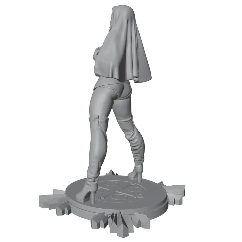 75mm Adult Female with Cloak, Resin Model Figure Kit, Unassembled and Unpainted