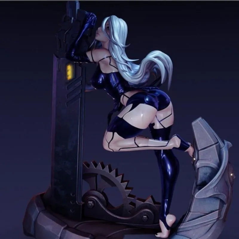 1/24 Female Warrior with Giant Sword, Resin Model Figure Kit, Fantasy Theme, Unassembled and Unpainted