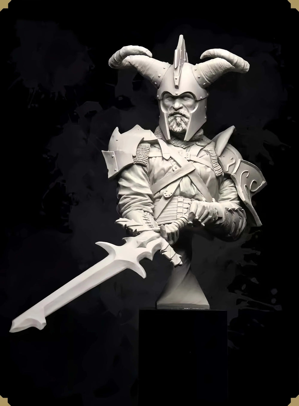 1/9 Demonic Warrior, Resin Model Bust Kit, Fantasy Theme, Unassembled and Unpainted