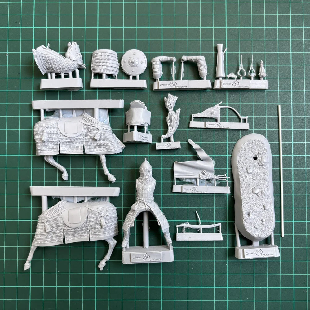 54mm Medieval Golden Horde Warrior, Resin Model Figure Kit, Unassembled and Unpainted