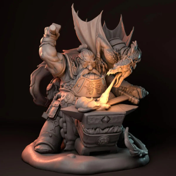 1/24 Dwarf Alchemist Warrior, Resin Model Figure Kit, Fantasy Theme, Unassembled and Unpainted