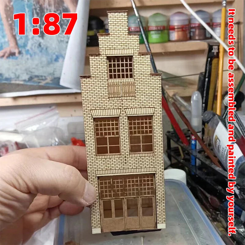 1/87 European Rural Buildings, Resin Model Diorama Kit, Historical Theme, Unassembled and Unpainted