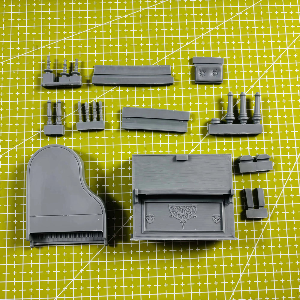 1/35 Victorian Piano Furniture, Resin Model Accessory Kit, Historical Theme, Unpainted
