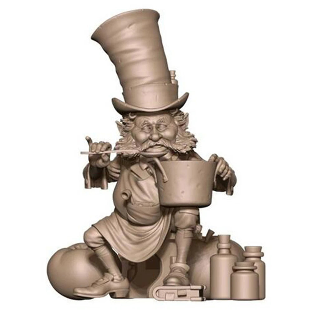 58mm Gentleman in Top Hat, Resin Model Bust Kit, Fantasy Theme, Unassembled and Unpainted