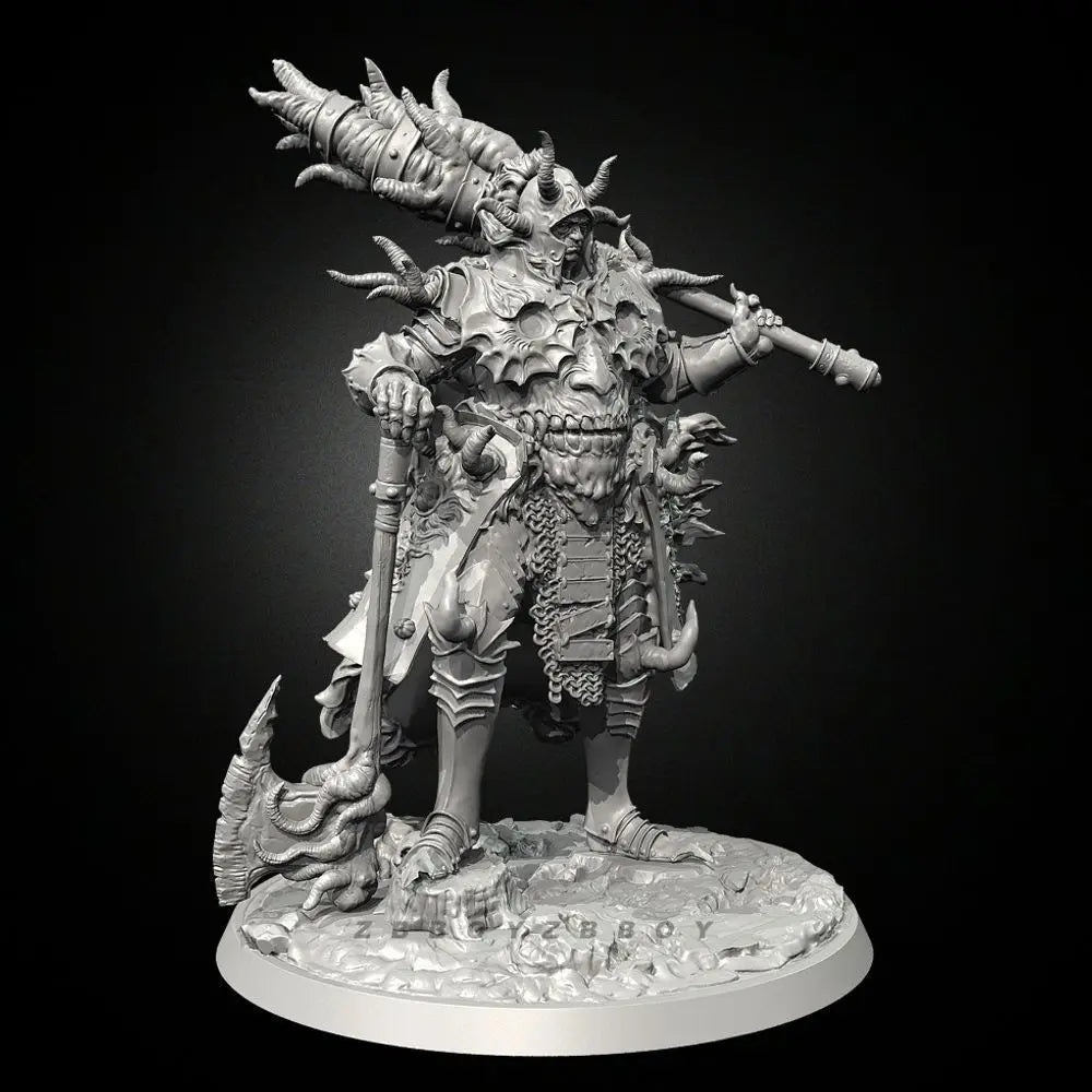75mm Earth Demon King, Resin Model Figure Kit, Fantasy Theme, Unassembled and Unpainted