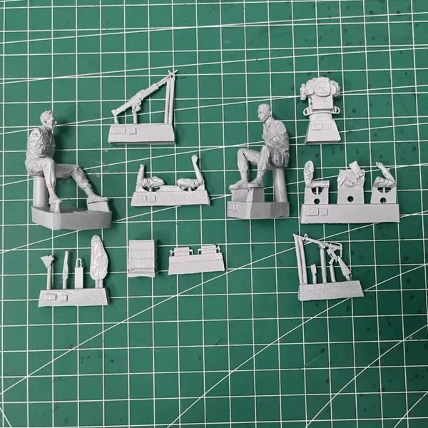 1/35 Vietnam War US Army Machine Gun Team, 2 Figures, Resin Model Figure Kit, Unassembled and Unpainted