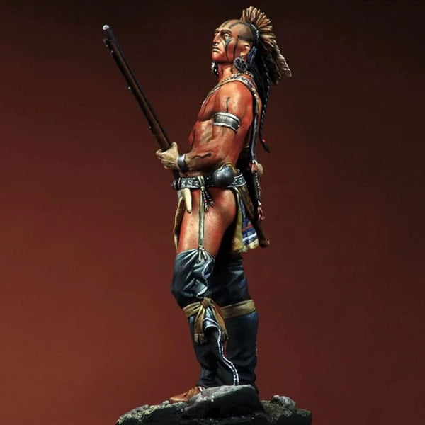 1/18 Native American Warrior, Resin Model Figure Kit, Historical Theme, Unassembled and Unpainted